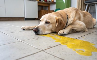 ¿Por qué mi perro vomita amarillo? Causas y cuándo debes preocuparte